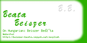 beata beiszer business card